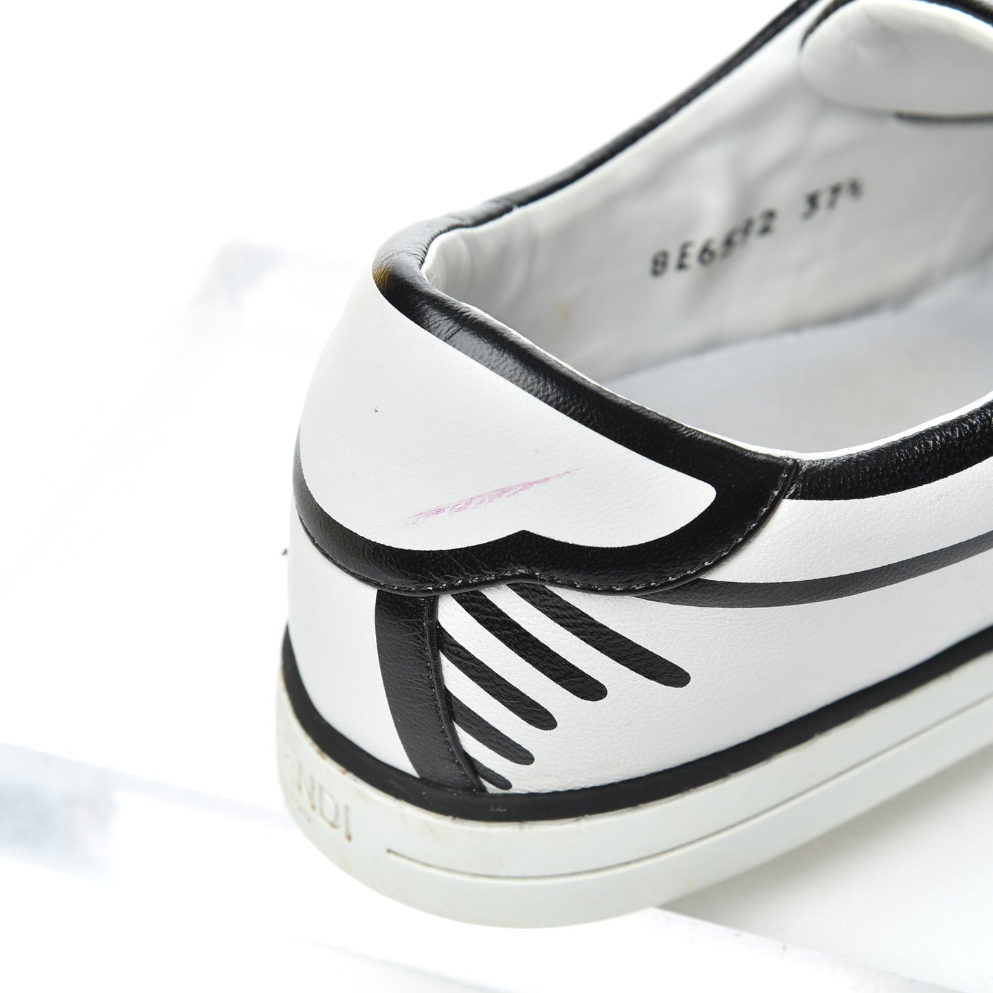 X JOSHUA VIDES Nappa Rockoclick Slip On Sneakers 37.5 Snow White Black
