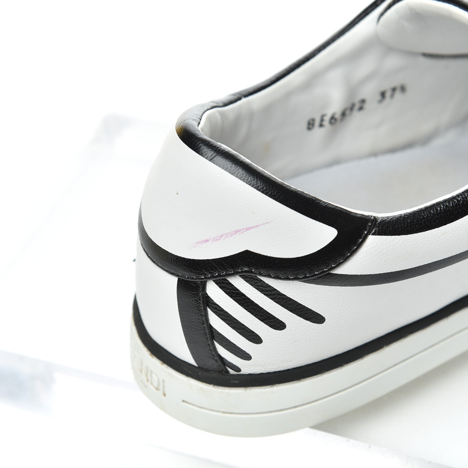 Fendi X JOSHUA VIDES Nappa Rockoclick Slip On Sneakers 37.5 Snow White Black 17 of 20