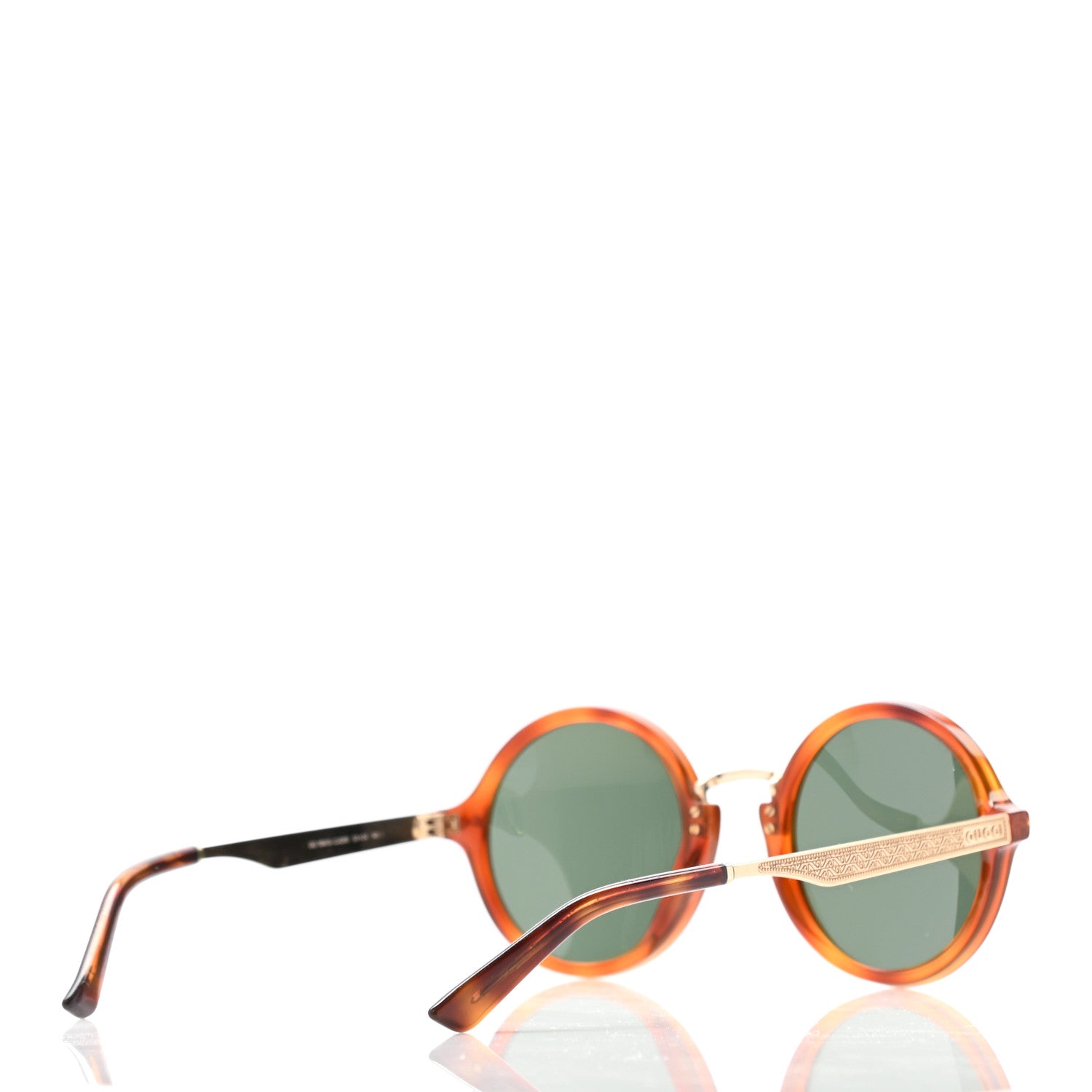 Gucci Acetate Round Frame Sunglasses GG1156/S Havana 4 of 9