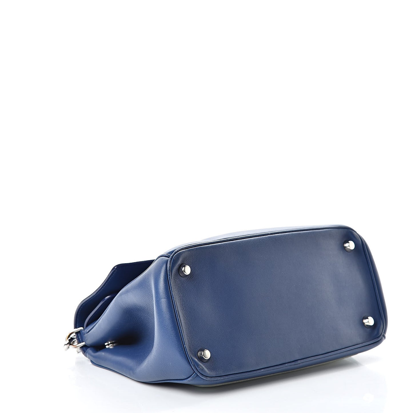 Smooth Calfskin Small Tri-Color Be Dior Flap Blue Celeste Deep Green
