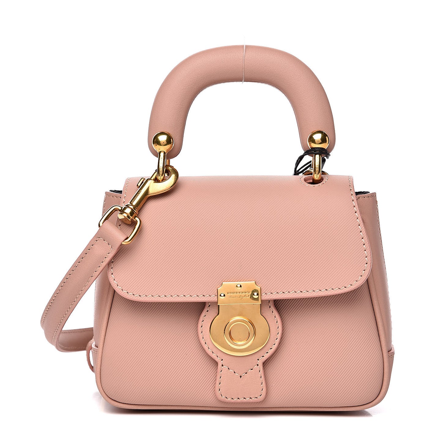 Trench Calfskin Mini DK88 Top Handle Bag Ash Rose