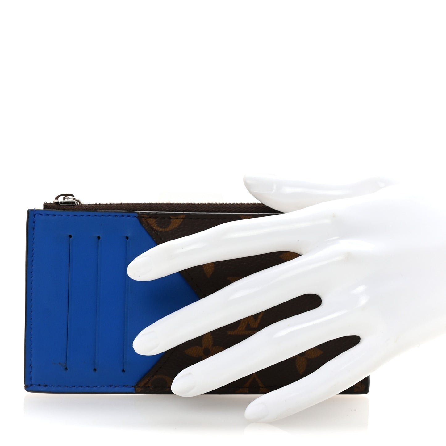 Monogram Calfskin Coin Card Holder Indigo Blue