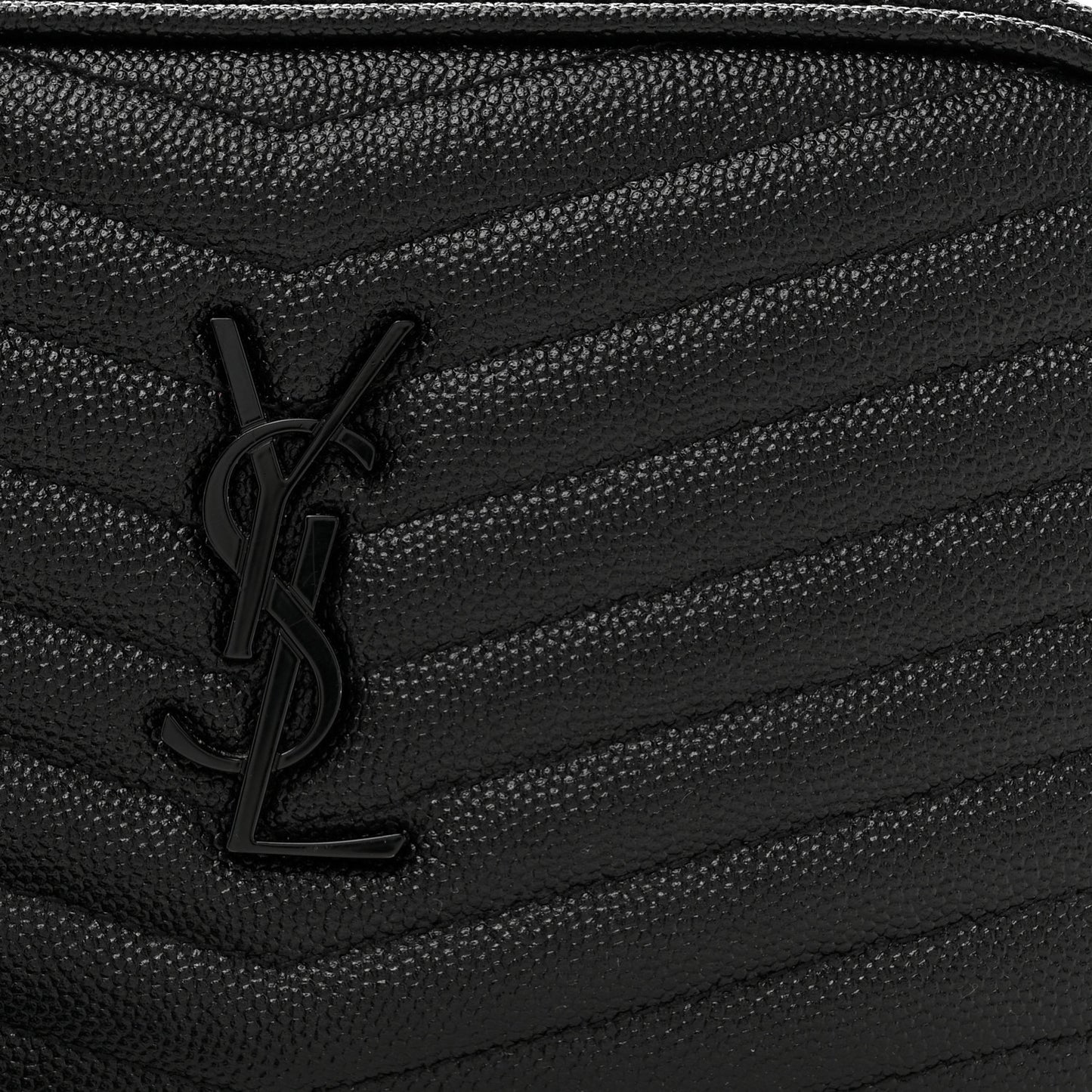 Grain De Poudre Matelasse Monochrome Monogram Mini Lou Camera Bag Black
