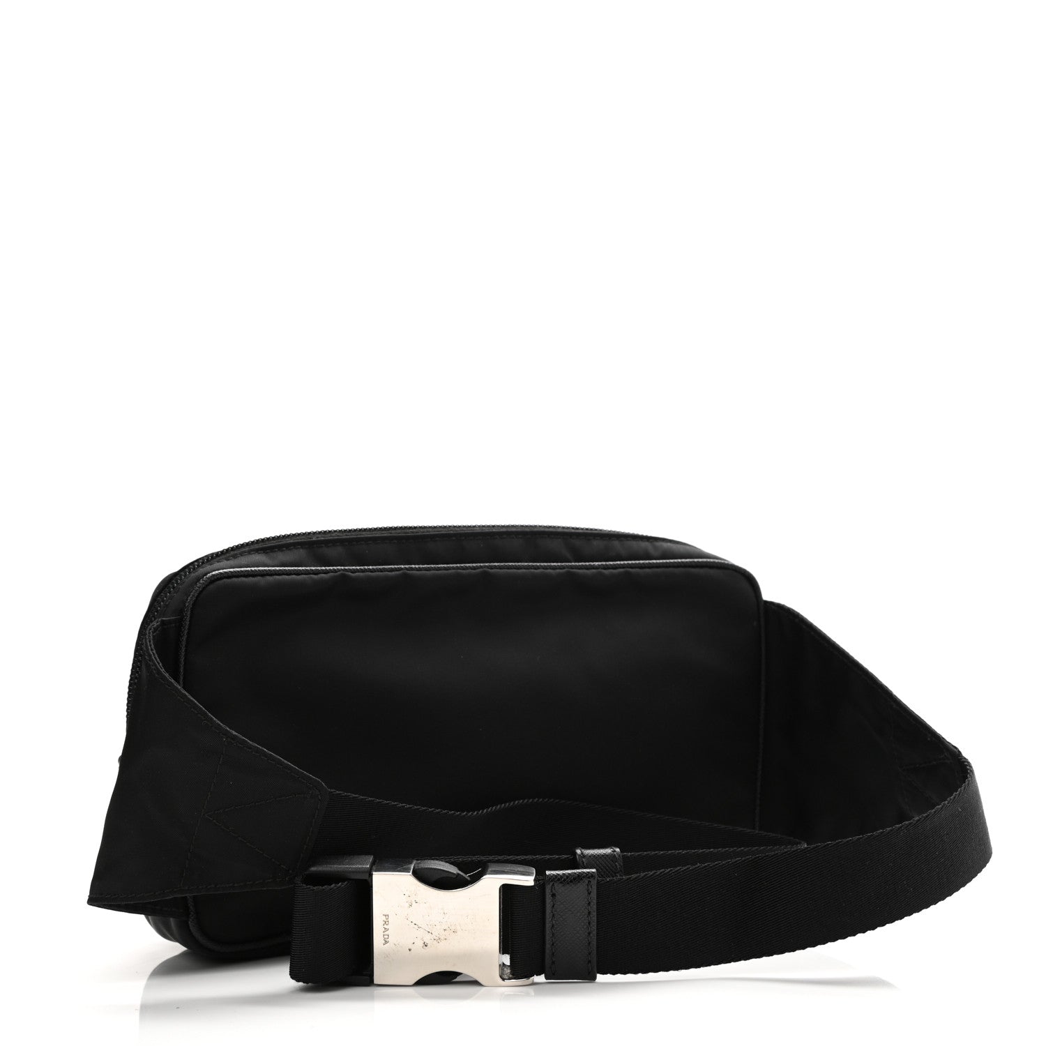 Prada Tessuto Nylon Saffiano Belt Bag Black 3 of 12