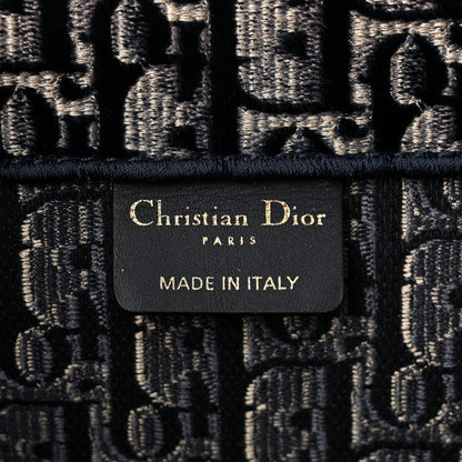 Christian Dior Oblique Velvet Medium Book Tote Blue Multicolor 6 of 10