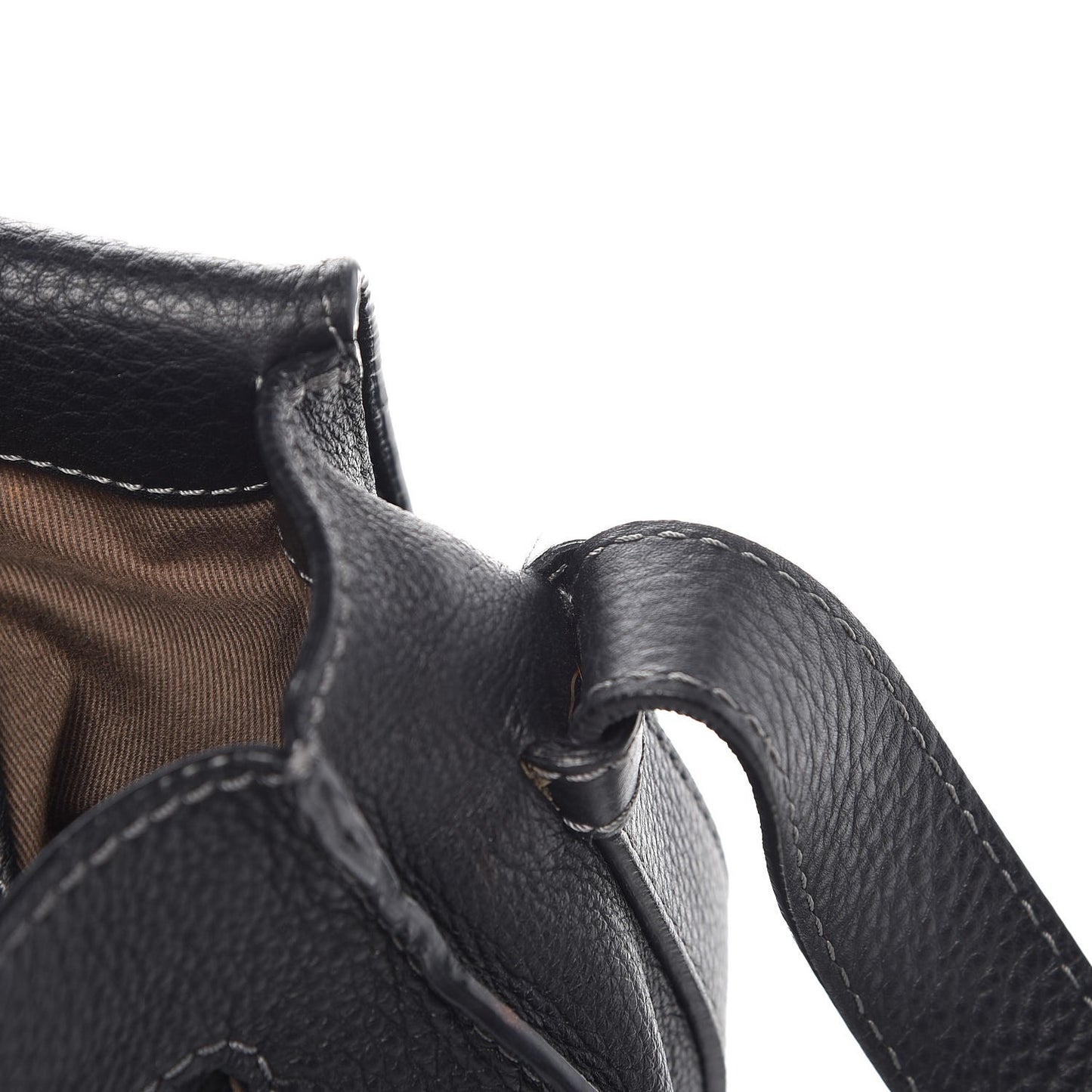 Calfskin Medium Marcie Round Crossbody Bag Black