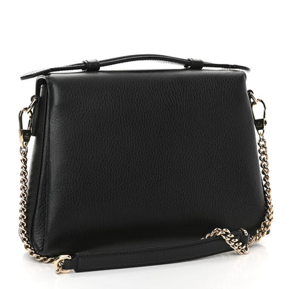 Gucci Dollar Calfskin Interlocking G Top Handle Shoulder Bag Black 3 of 13