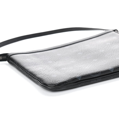 MCM Visetos Liz Shopper Tote Pouch Black 9 of 10