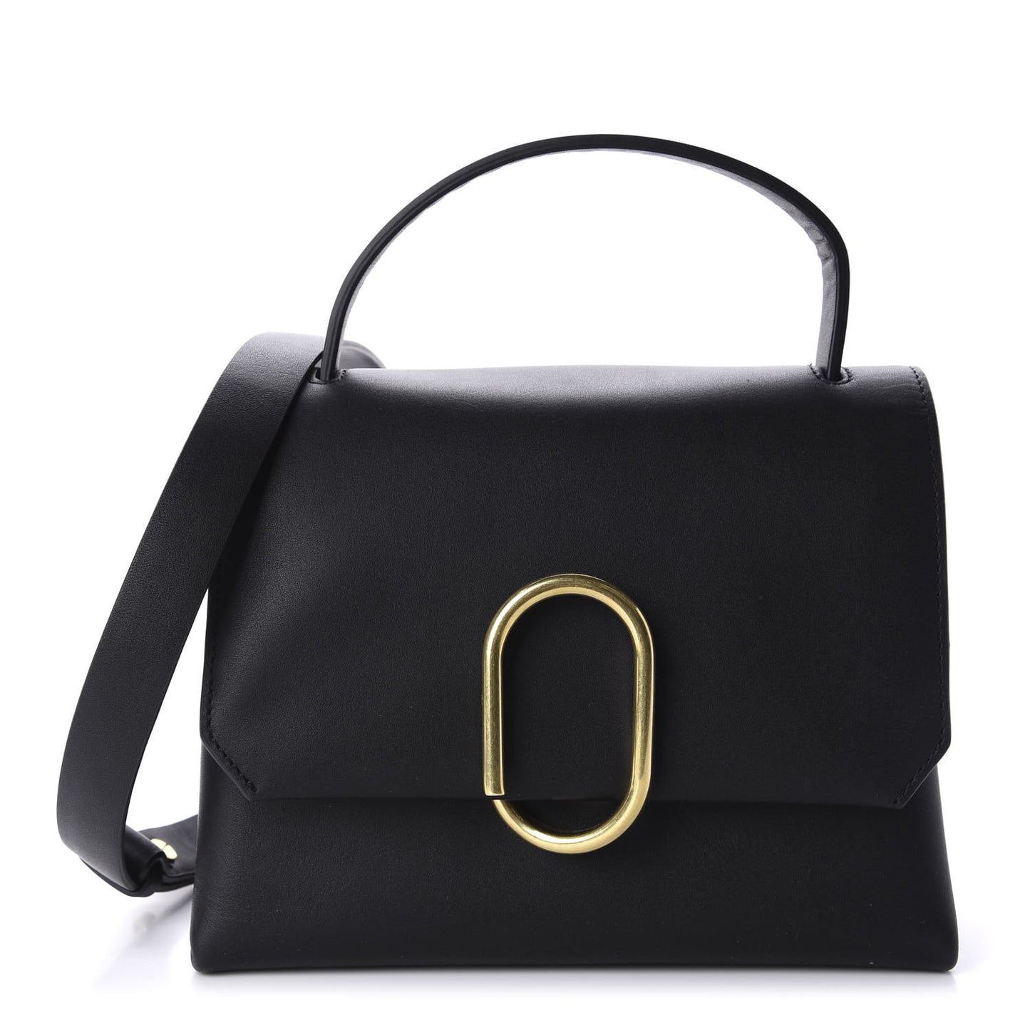 3.1 Smooth Calfskin Mini Alix Top Handle Satchel Black