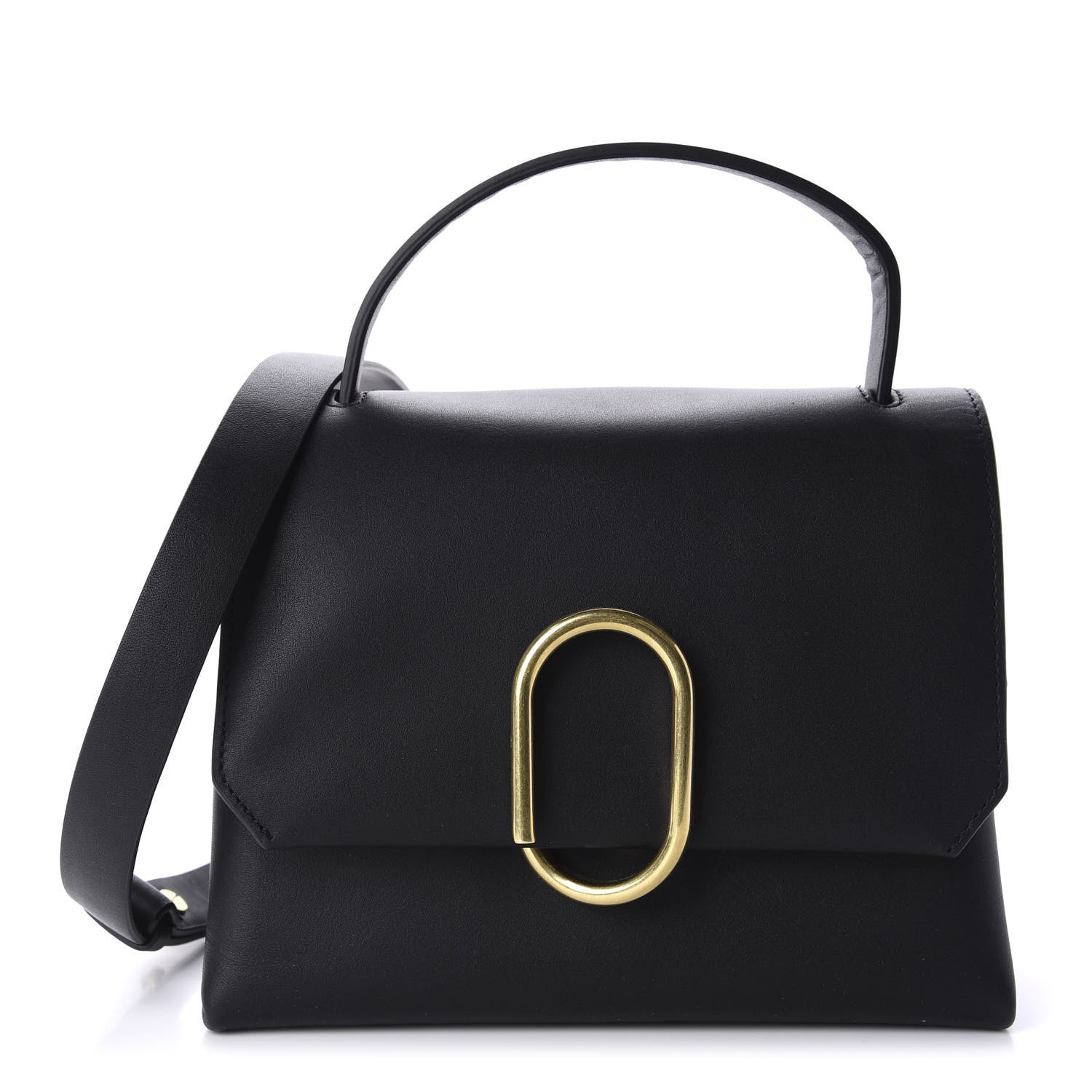 3.1 Phillip Lim 3.1 Smooth Calfskin Mini Alix Top Handle Satchel Black 1 of 9