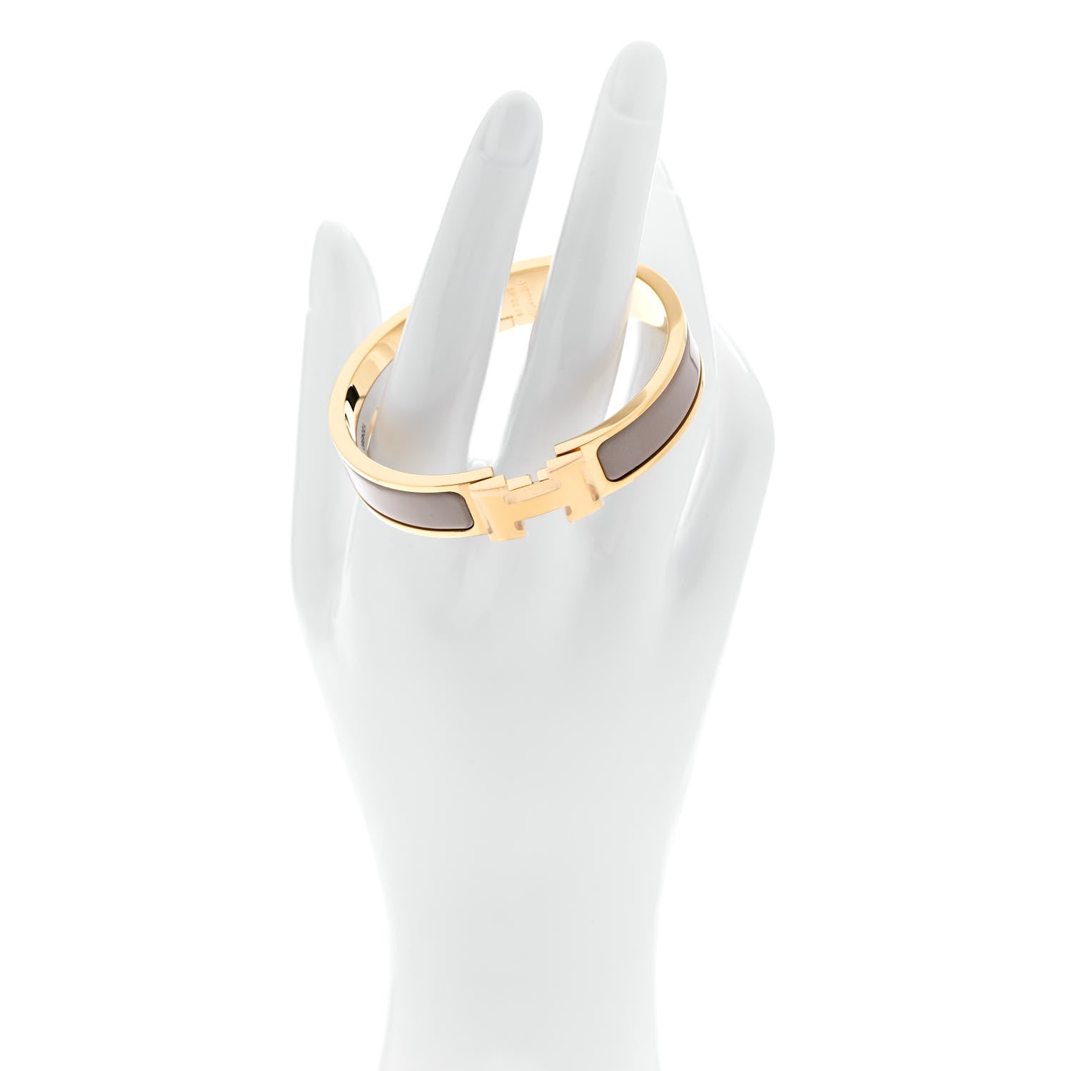 Hermes Enamel Narrow Clic Clac H Bracelet PM Marron Glace 2 of 5