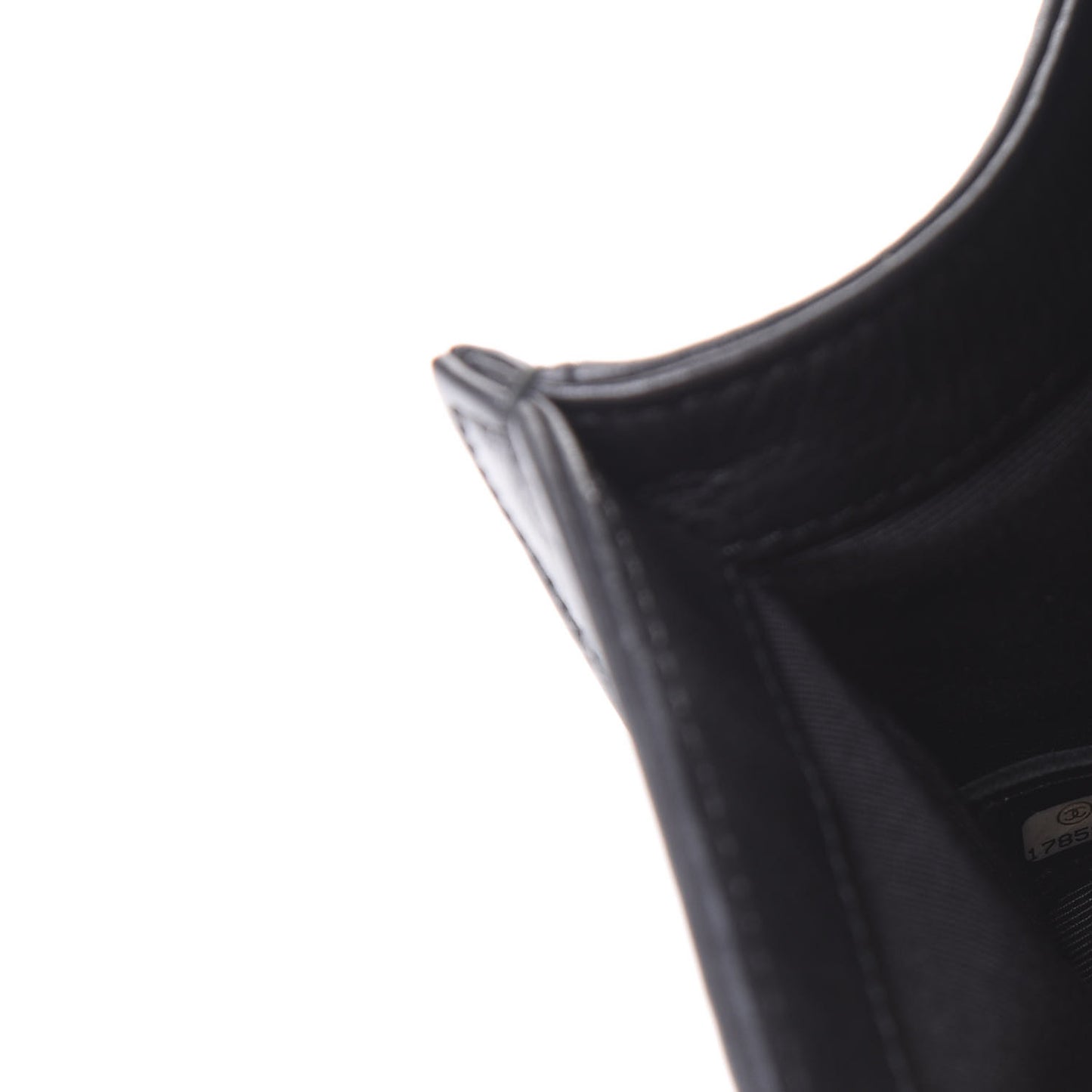 Calfskin Quilted Small Boy Flap Black