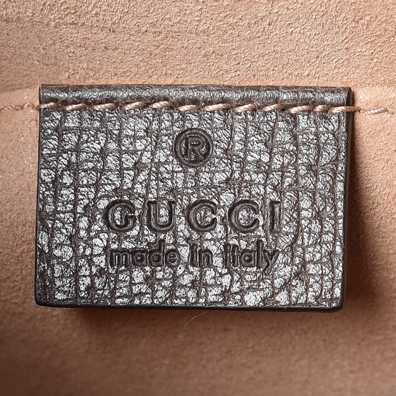 Gucci Calfskin Small Linea Crystal Heart Shoulder Bag Brown 6 of 7
