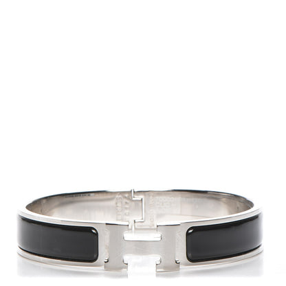Hermes Enamel Narrow Clic Clac H Bracelet GM Black 1 of 5