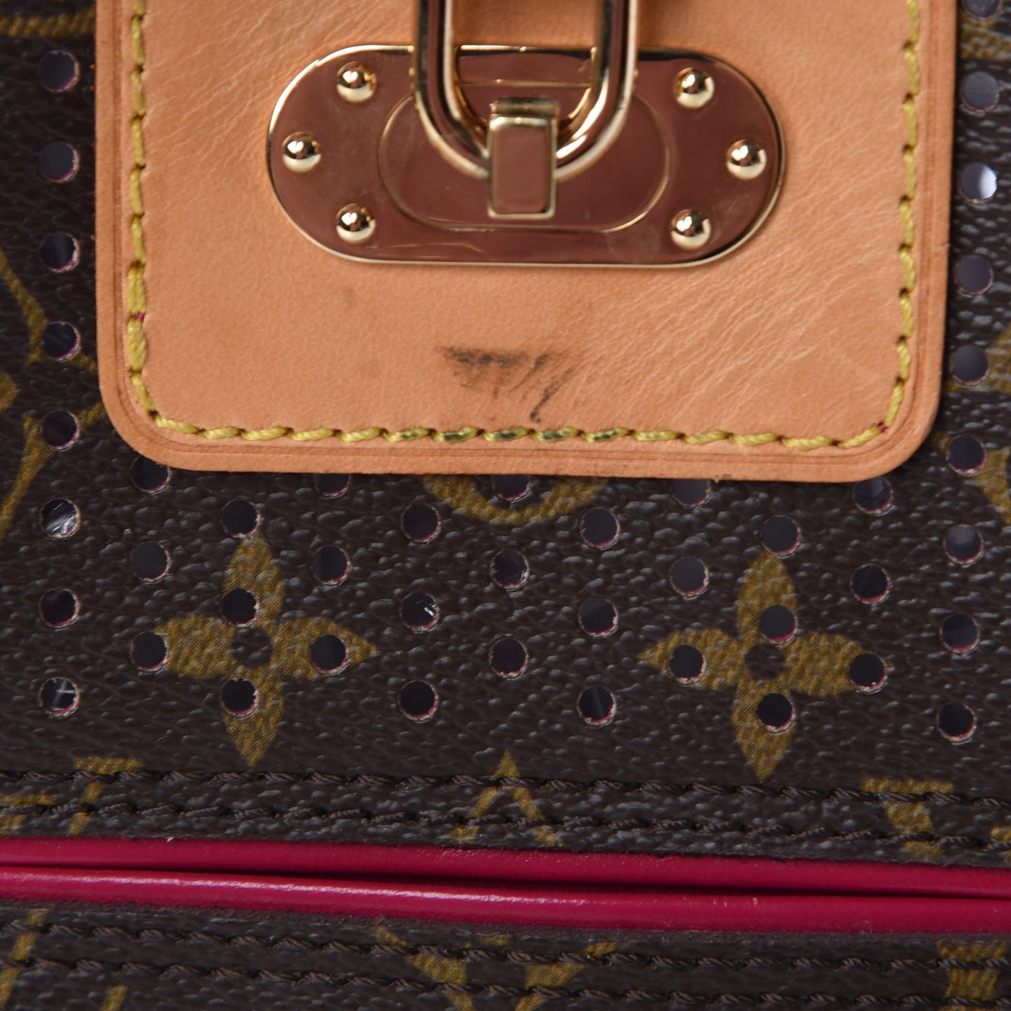 Monogram Perforated Speedy 30 Fuchsia