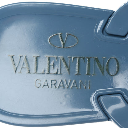 Valentino Garavani PVC Jelly Rockstud Bow Thong Sandals 38 Grey Sky 9 of 10