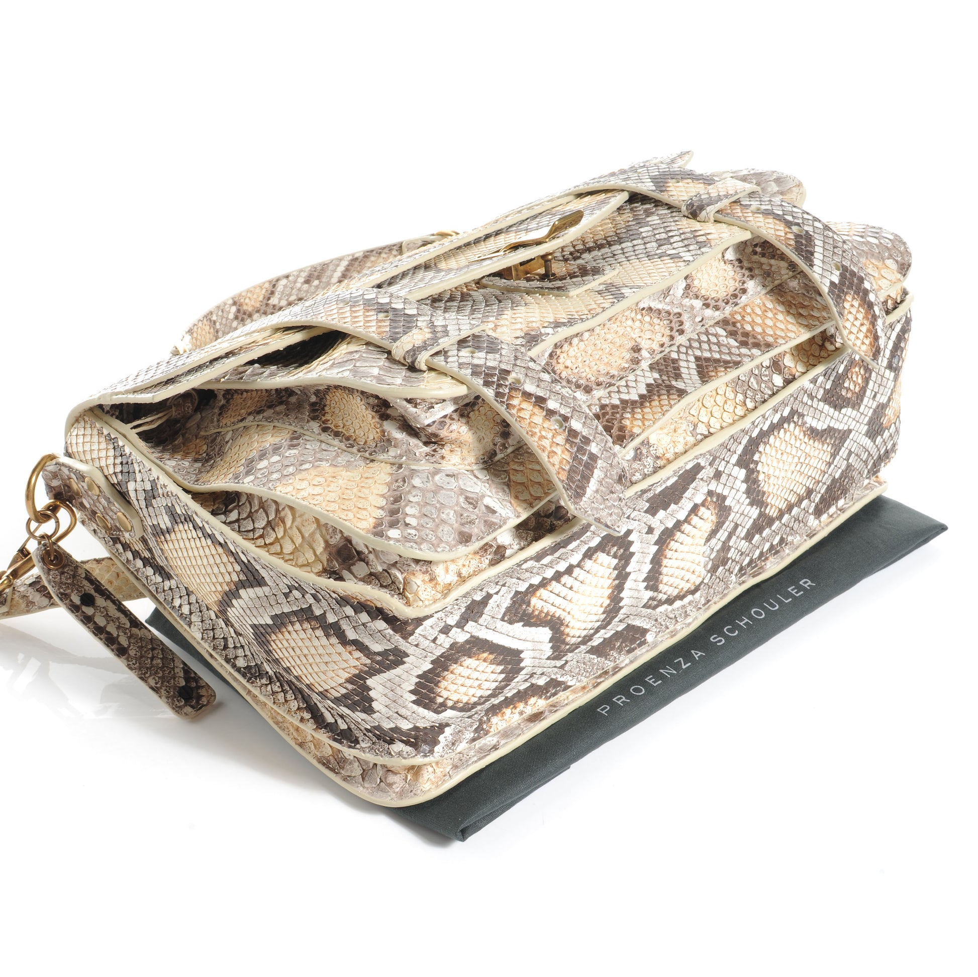 Proenza Schouler Python PS1 Medium Satchel Delave 4 of 7