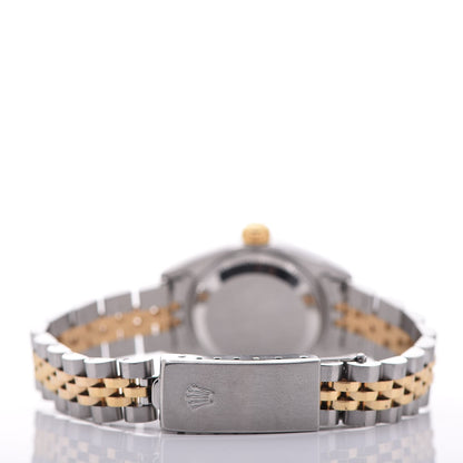 Rolex Stainless Steel 18K Yellow Gold 26mm Oyster Perpetual Datejust Watch Blue 79163 4 of 5