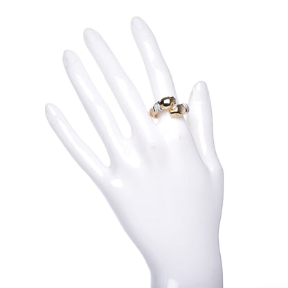 Cartier 18K Yellow White Gold Diamond Panthère De Bypass Ring 54 6.75 2 of 7