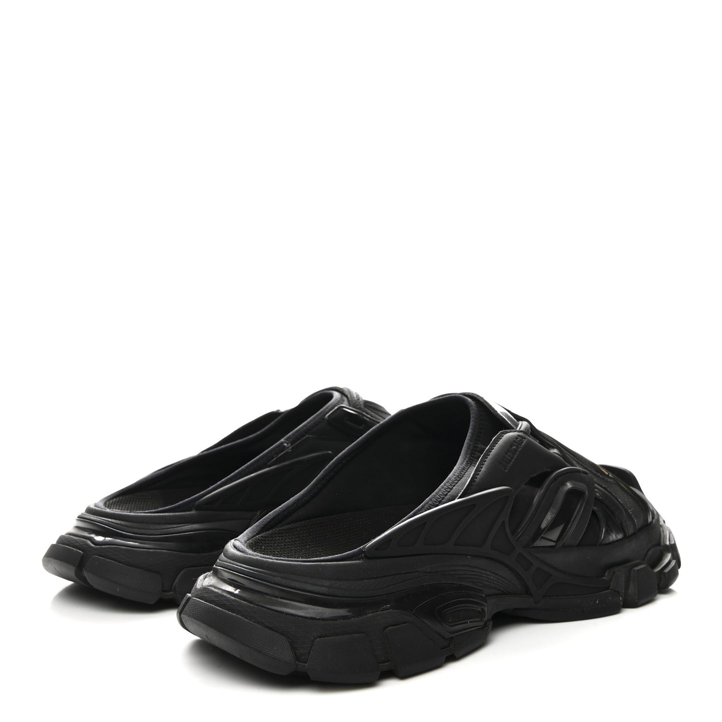 Rubber Track Slide Sandals 41 Black