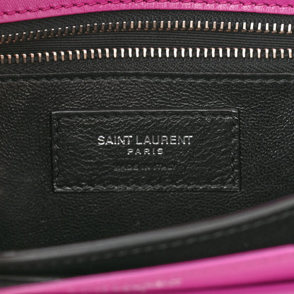 Saint Laurent Smooth Calfskin Monogram Cassandra Clasp Bag Electric Fuchsia 6 of 10