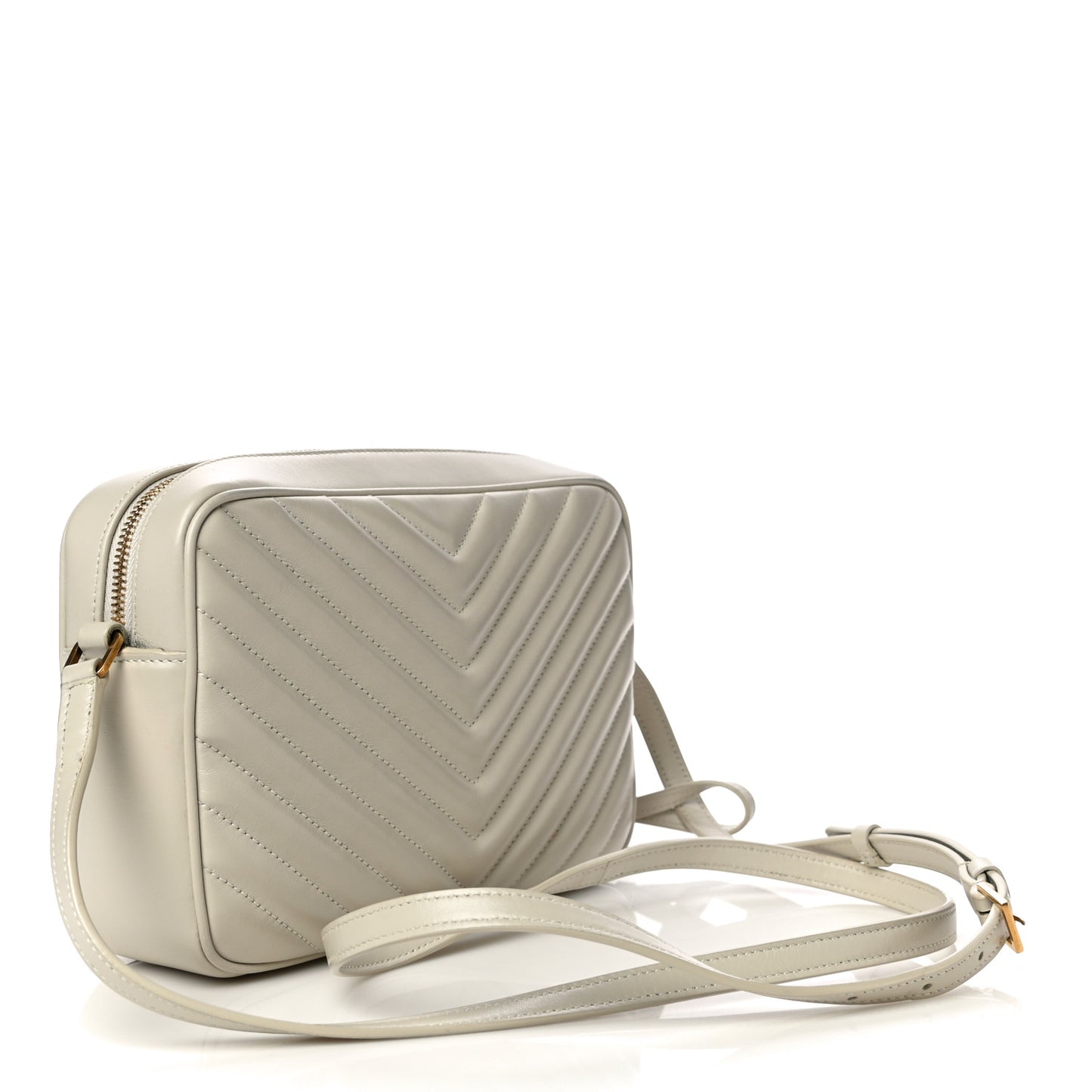 Calfskin Matelasse Monogram Lou Camera Bag Crema Soft