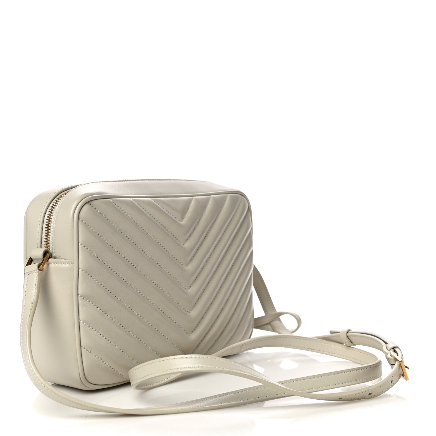 Saint Laurent Calfskin Matelasse Monogram Lou Camera Bag Crema Soft 2 of 14