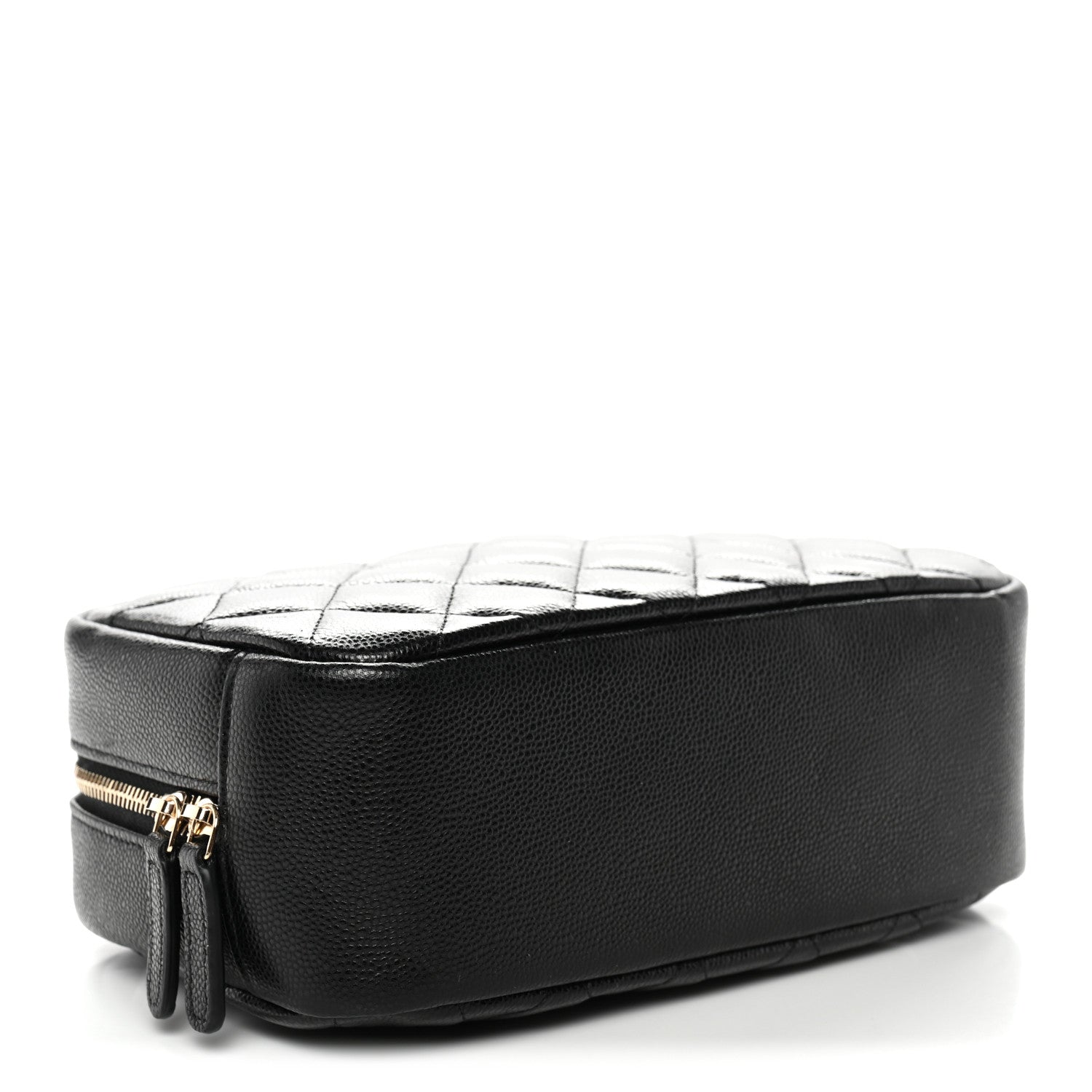 Chanel Caviar Quilted Medium Curvy Pouch Cosmetic Case Black 4 of 7