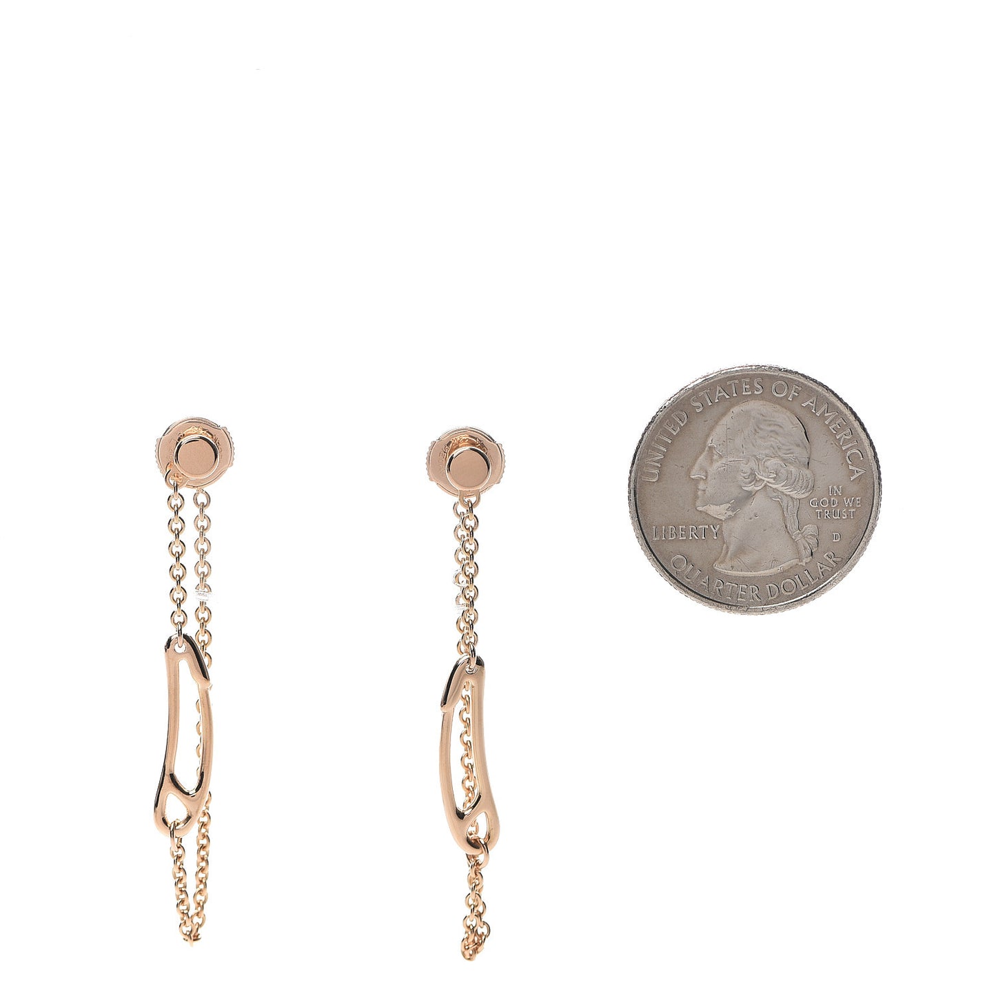 18K Rose Gold TPM Chaine D'Ancre Punk Earrings