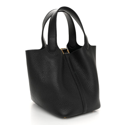 Hermes Taurillon Clemence Picotin Lock 18 PM Black 3 of 11