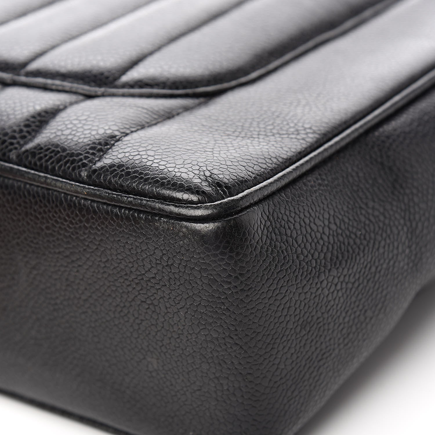 Chanel Caviar Vertical Quilted Jumbo Single Flap Black 14 of 15