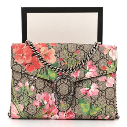 Gucci GG Supreme Monogram Blooms Mini Dionysus Chain Wallet Beige Multicolor Dry Rose 12 of 12