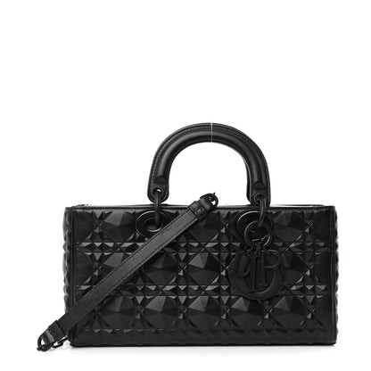 Christian Dior Calfskin Cannage Diamond Medium Lady D-Joy Black 1 of 14