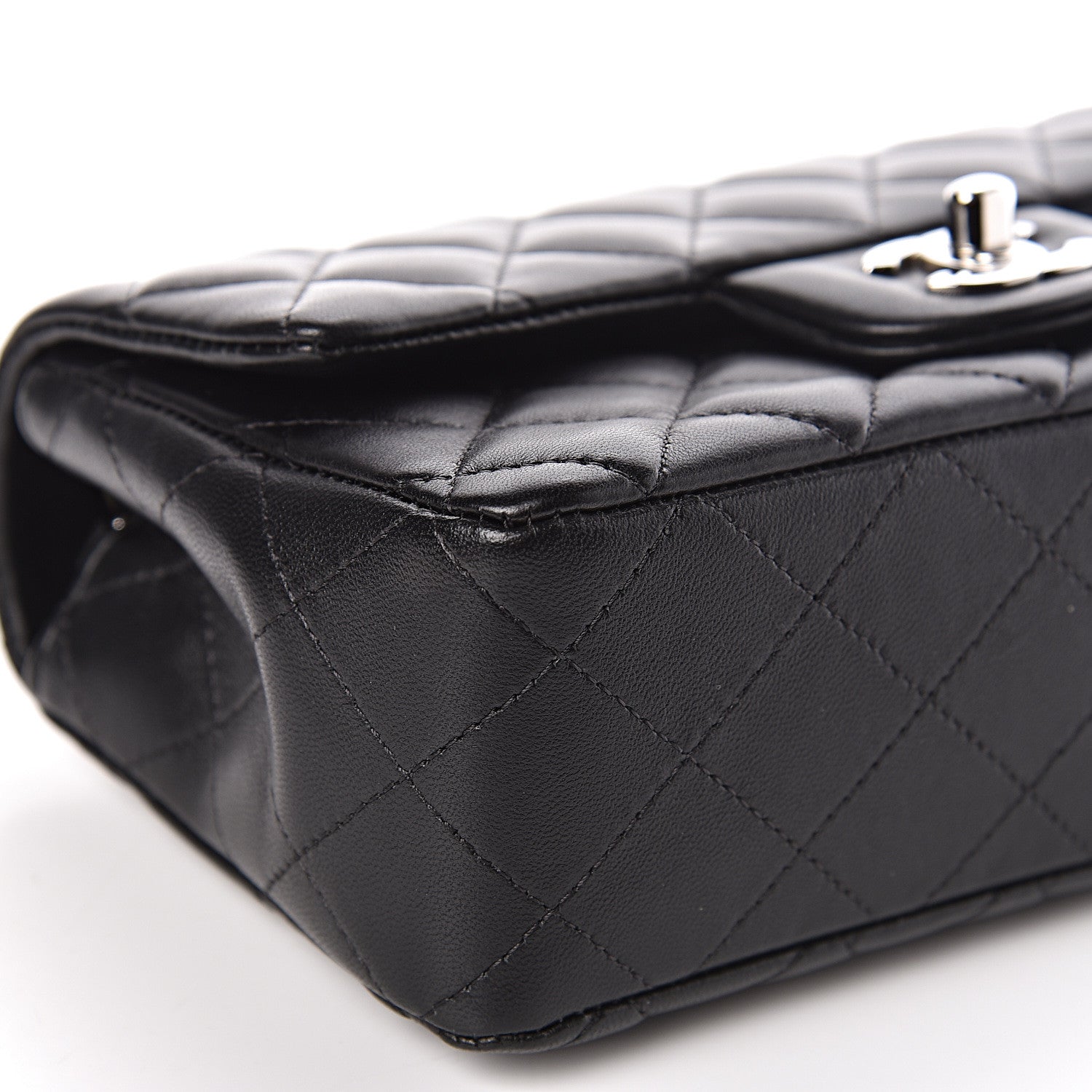 Chanel Lambskin Quilted Mini Rectangular Flap Black 5 of 11