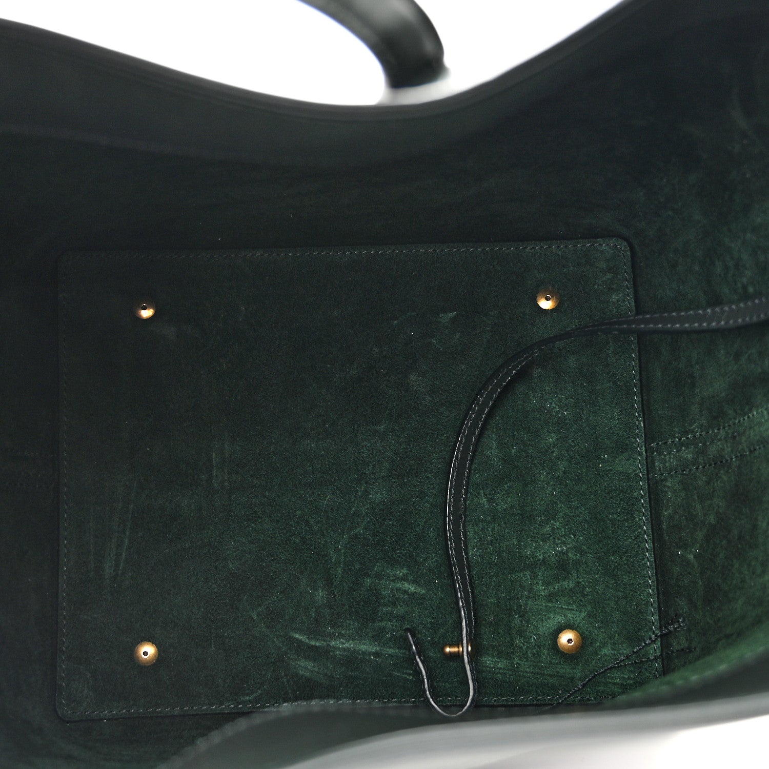 Saint Laurent Shiny Calfskin Le 37 Bucket Bag Vert Fonce 6 of 13