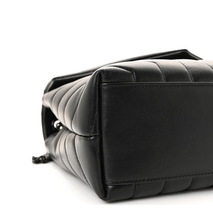 Saint Laurent Calfskin Y Quilted Monogram Monochrome Small Loulou Chain Satchel Black 8 of 10