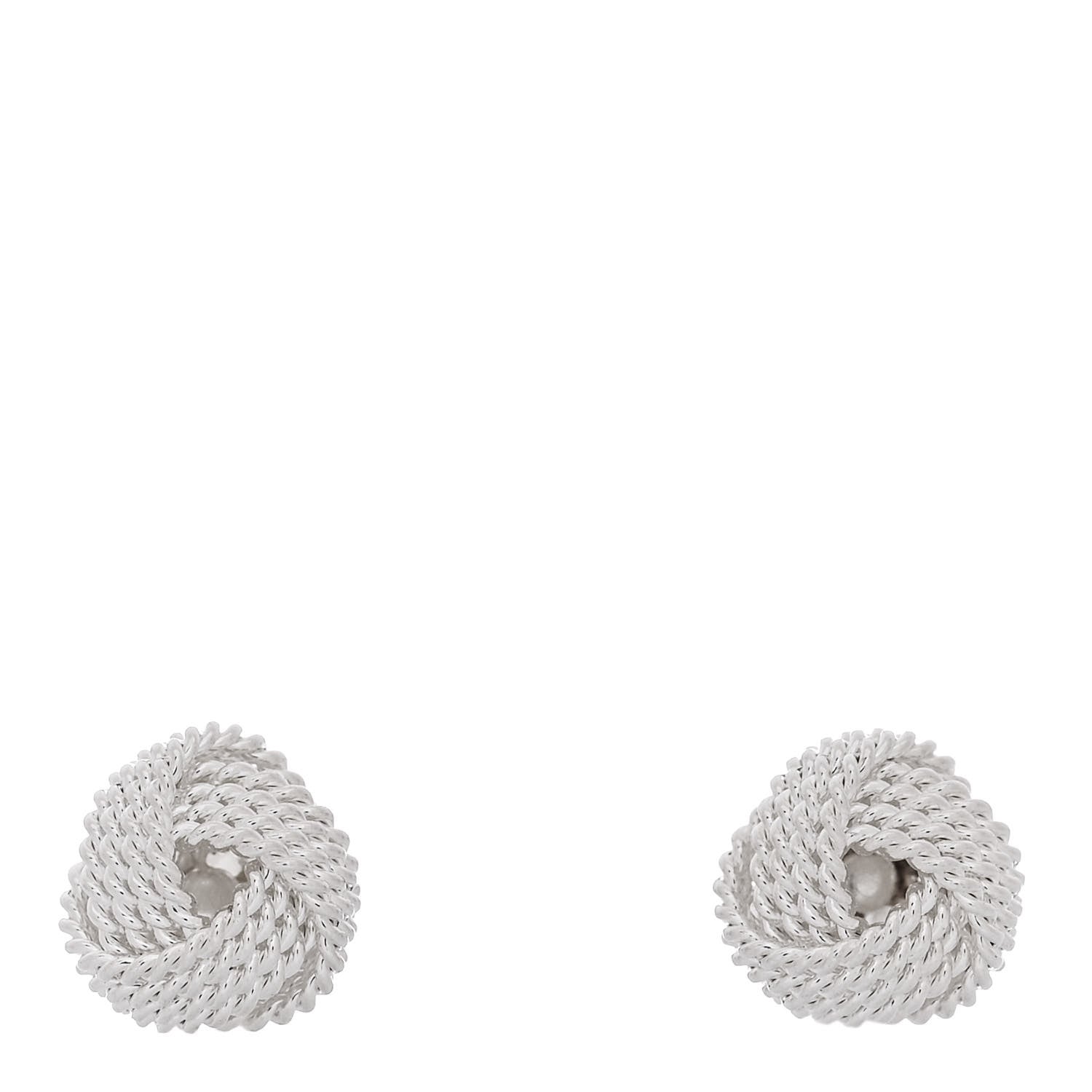 Tiffany Sterling Silver Twist Knot Earrings 1 of 4