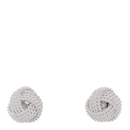 Tiffany Sterling Silver Twist Knot Earrings 1 of 4