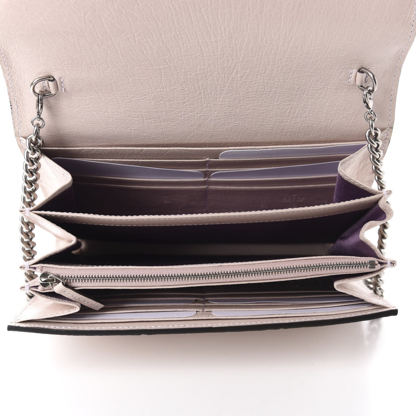 Ostrich Mini Dionysus Chain Wallet Pink