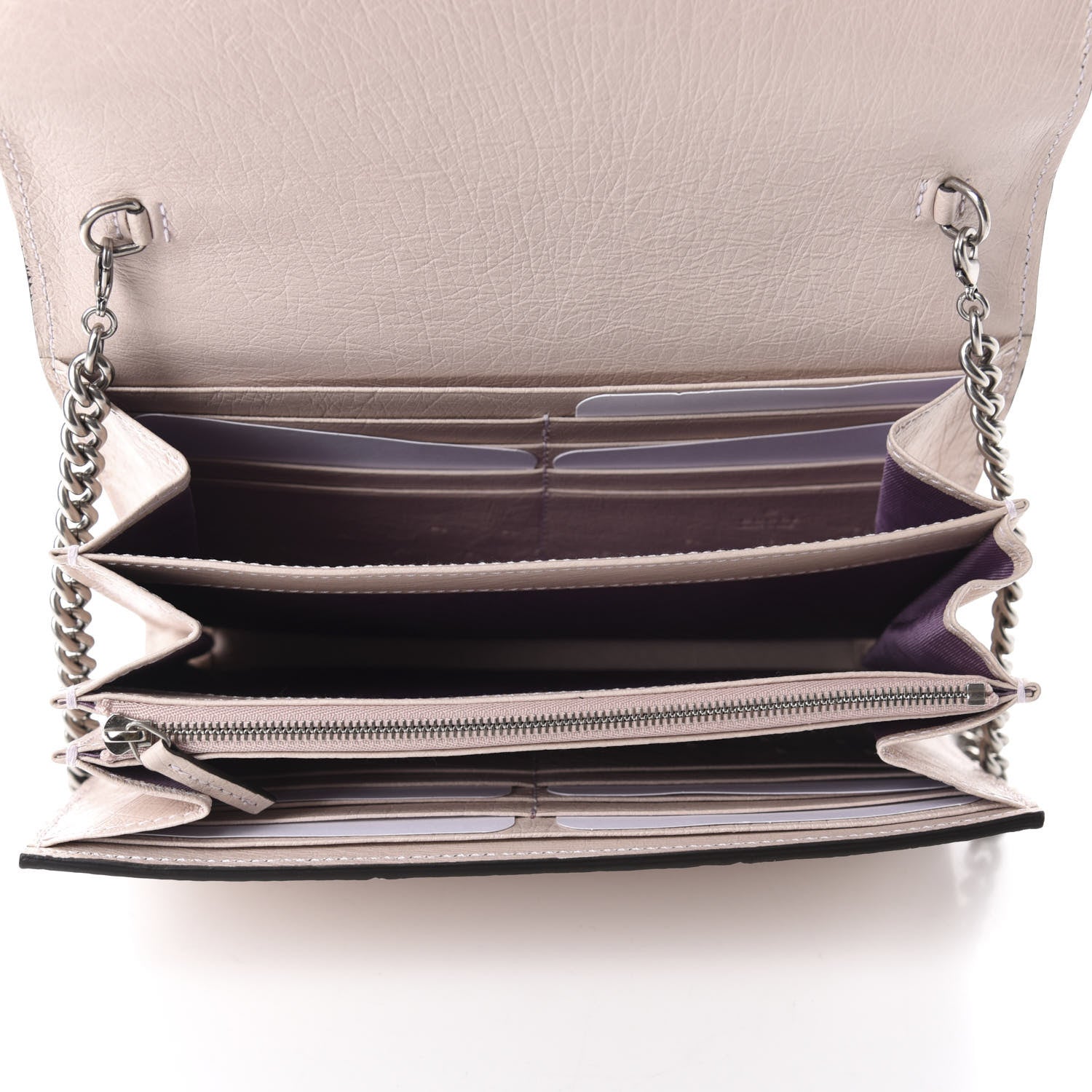 Gucci Ostrich Mini Dionysus Chain Wallet Pink 5 of 11