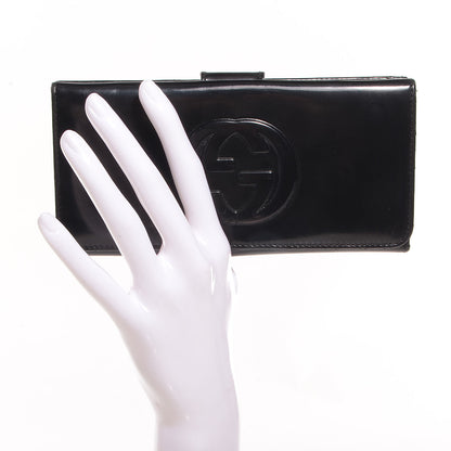 Gucci Patent Leather Blondie Continental Wallet Black 2 of 7