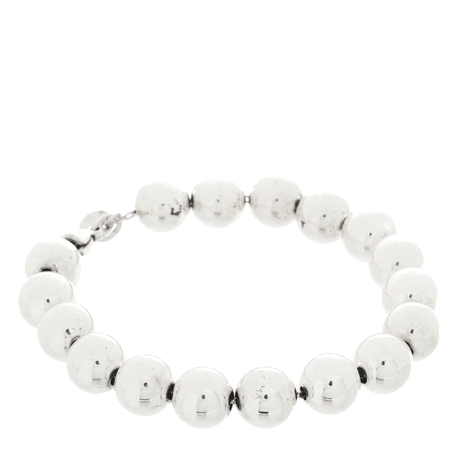 Tiffany Sterling Silver 10mm HardWear Ball Bracelet 1 of 3