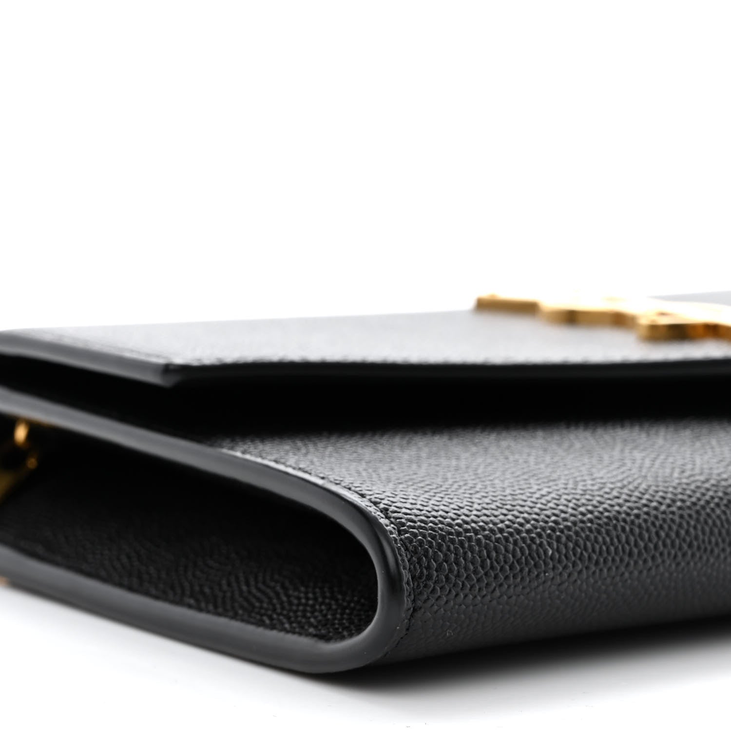 Saint Laurent Grain de Poudre Uptown Chain Wallet Black 10 of 12