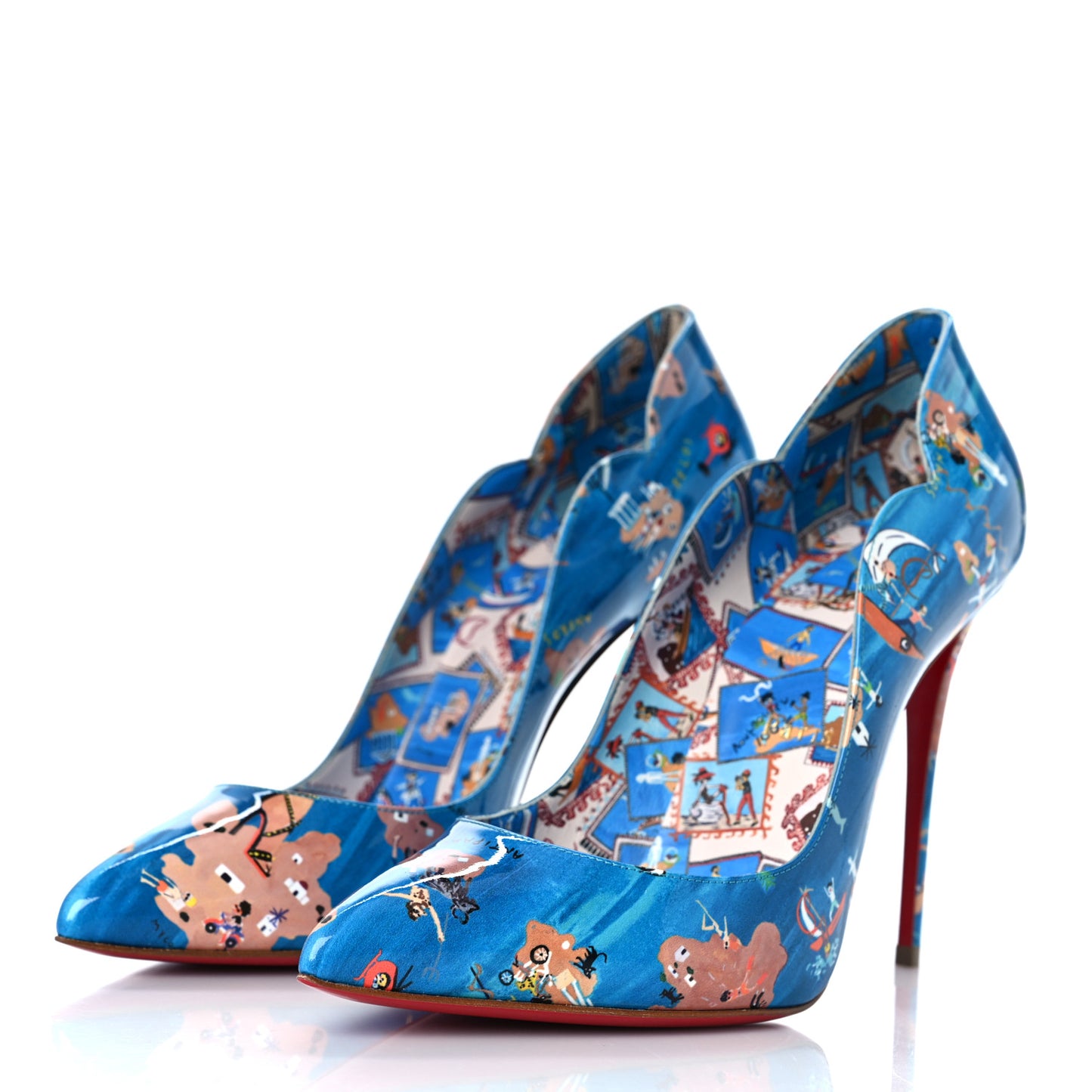Patent Loubi Odyssey Hot Chick 100 Pumps 39.5 Multicolor