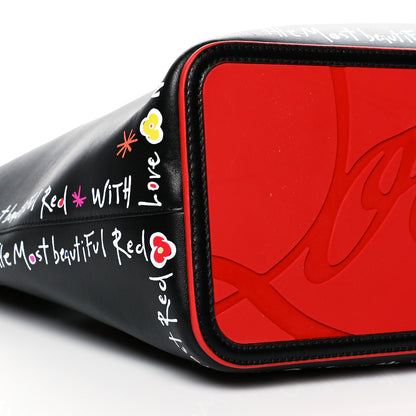 Christian Louboutin Calfskin Beautiful Red East West Cabata Tote Black Multicolor 9 of 12