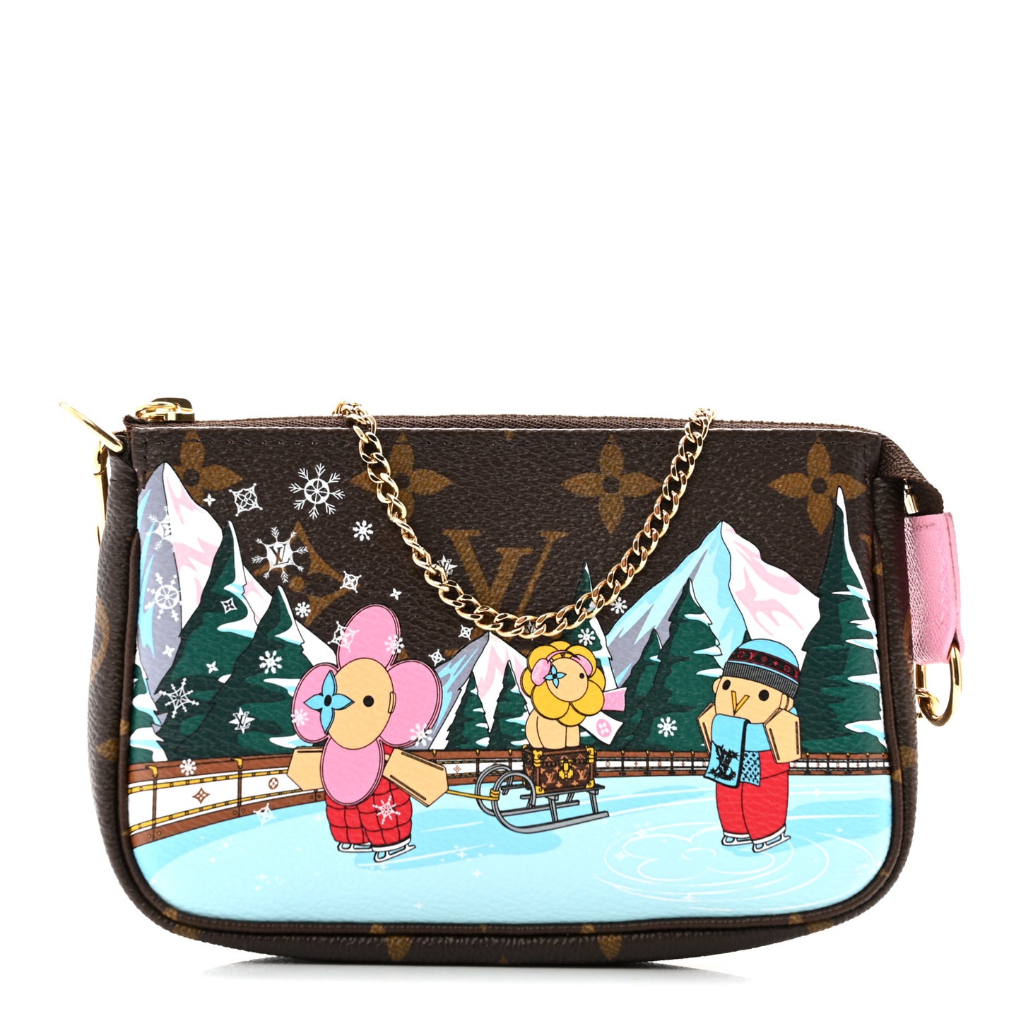 Monogram 2023 Christmas Animation Alpine Mini Pochette Accessories Pink