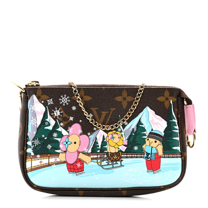 Louis Vuitton Monogram 2023 Christmas Animation Alpine Mini Pochette Accessories Pink 1 of 10
