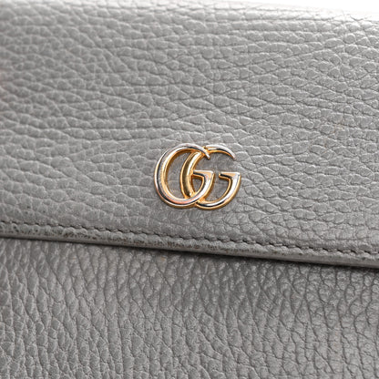Gucci Dollar Calfskin Double G French Flap Wallet Grey 9 of 12