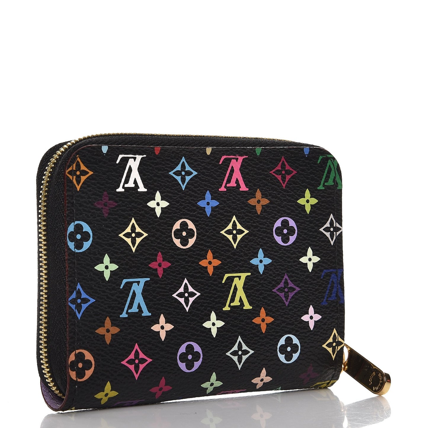 Monogram Multicolor Zippy Coin Purse Black Violet