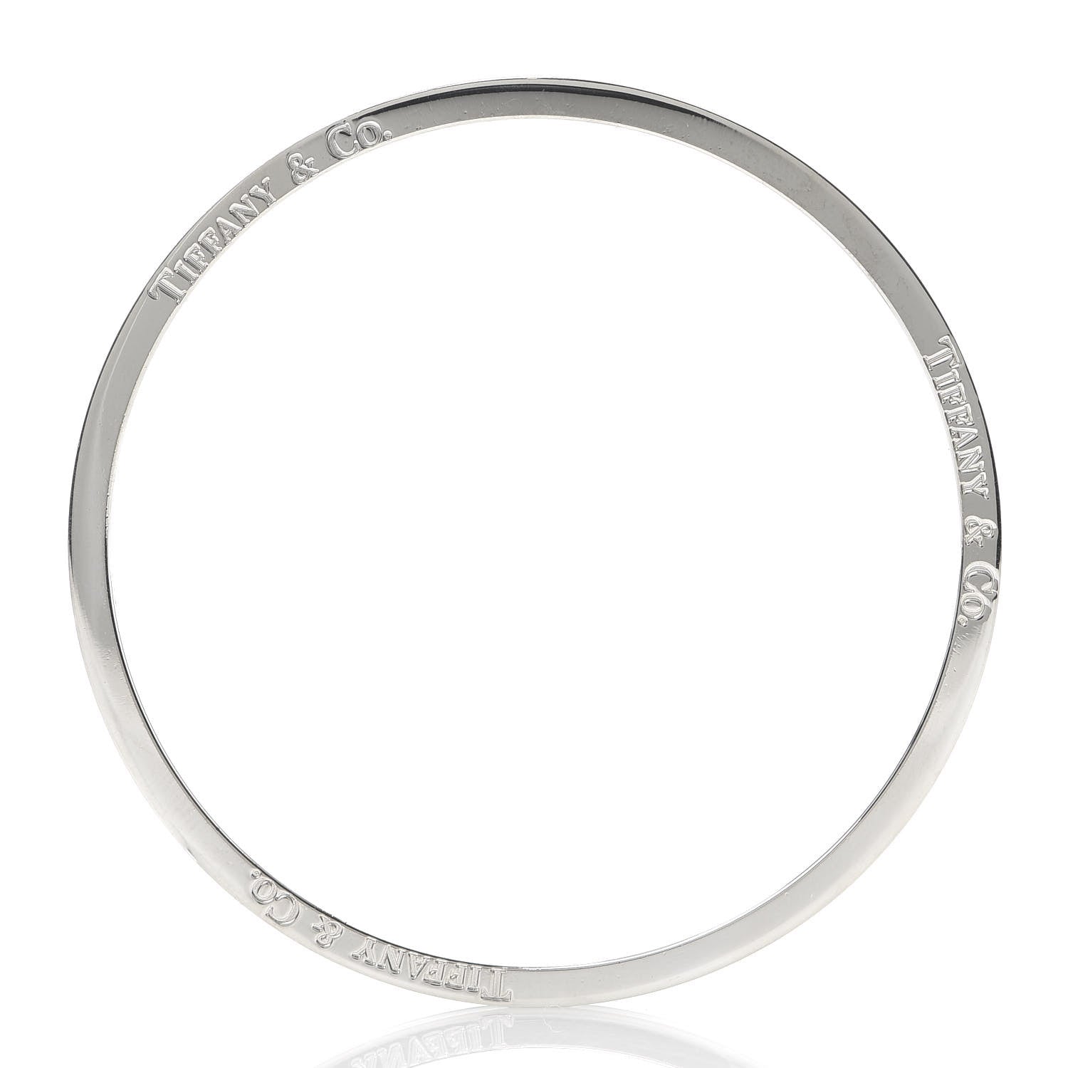 Tiffany Sterling Silver Enamel Bangle Bracelet Blue 5 of 5